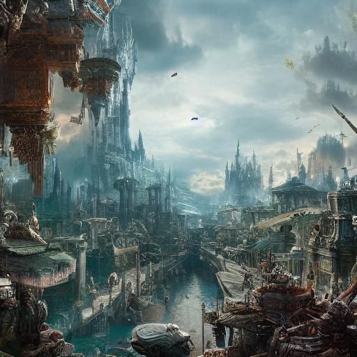 Epic Digital Painting of Love and Hate