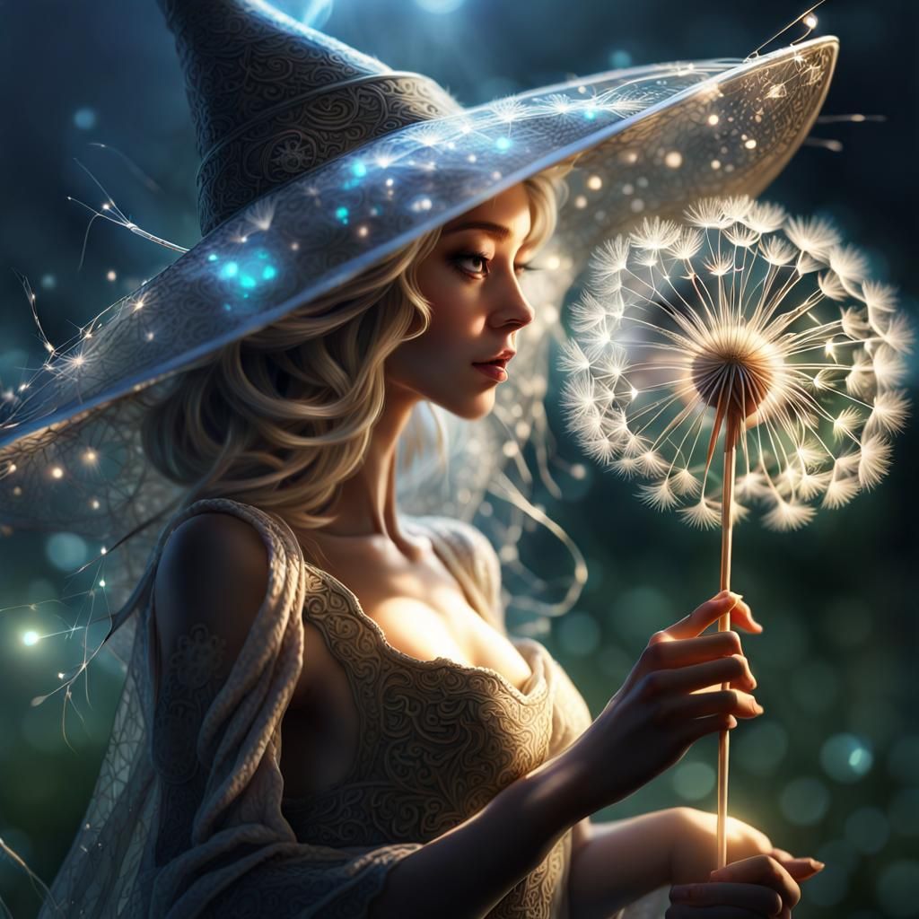 Ethereal Witch Casting Spells in Alien Village