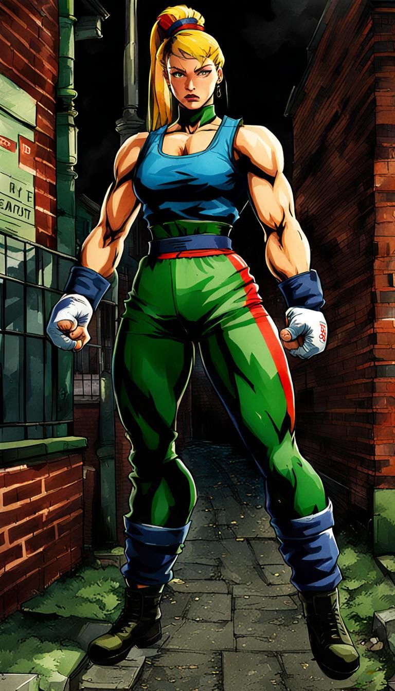 Cammy from Street Fighter in Britain