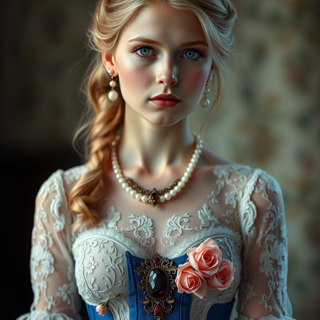 Ethereal Victorian Beauty in Soft Focus