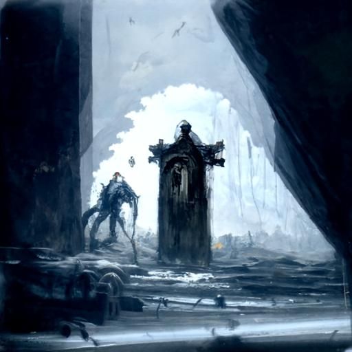 Eerie Church in Horror Style