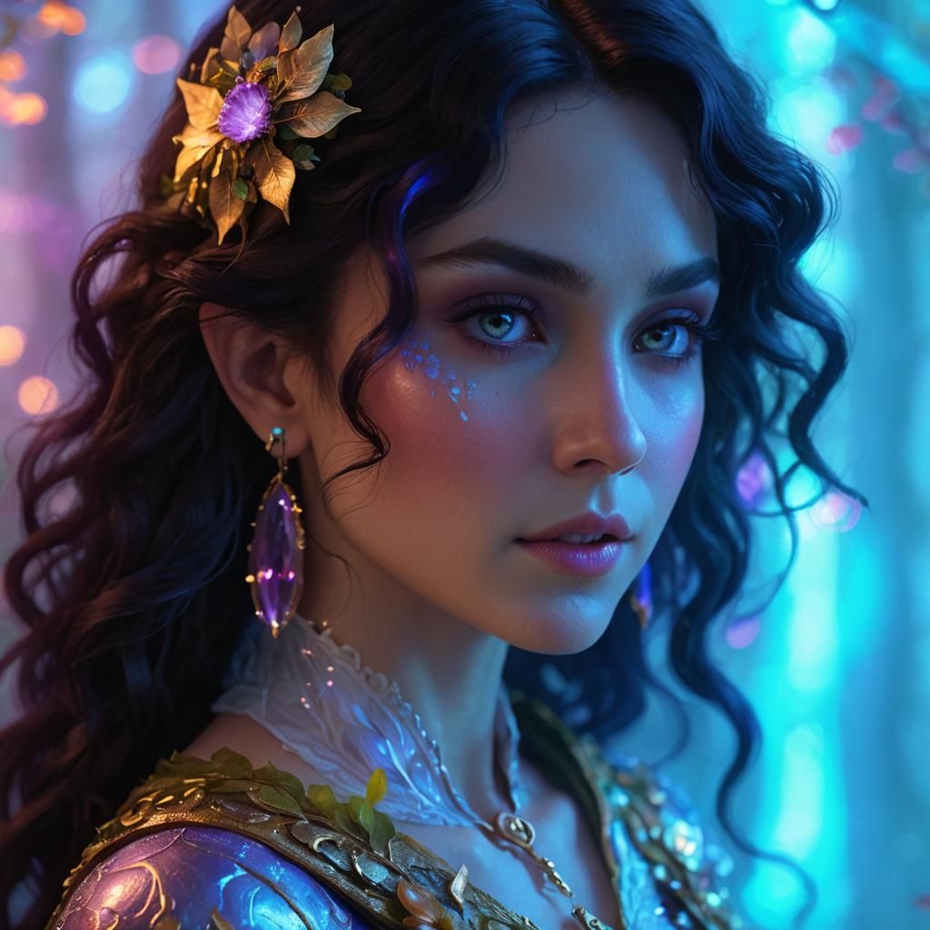 Enchanting Elf Princess in Mystical Forest