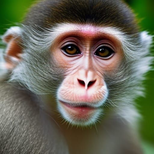 Asian Monkey Portrait