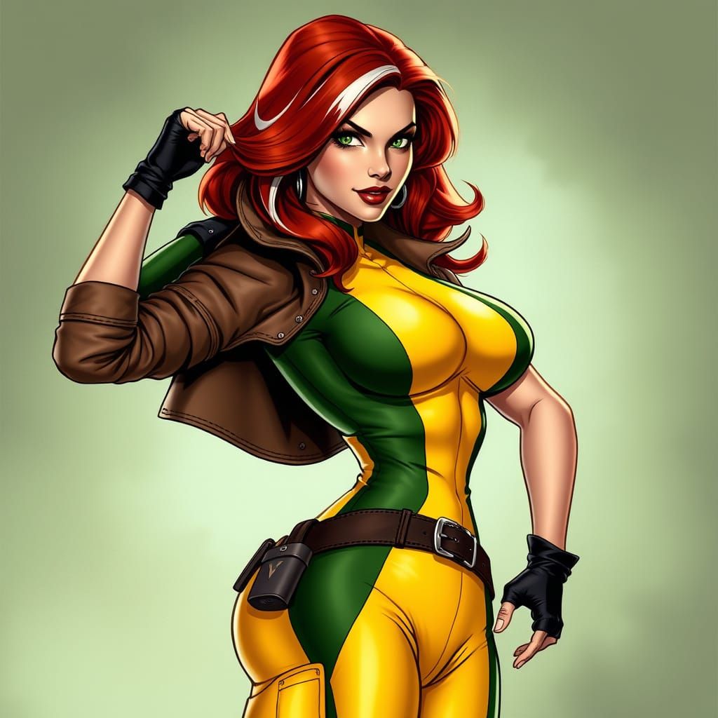 Sultry Southern Belle in Yellow and Green Spandex