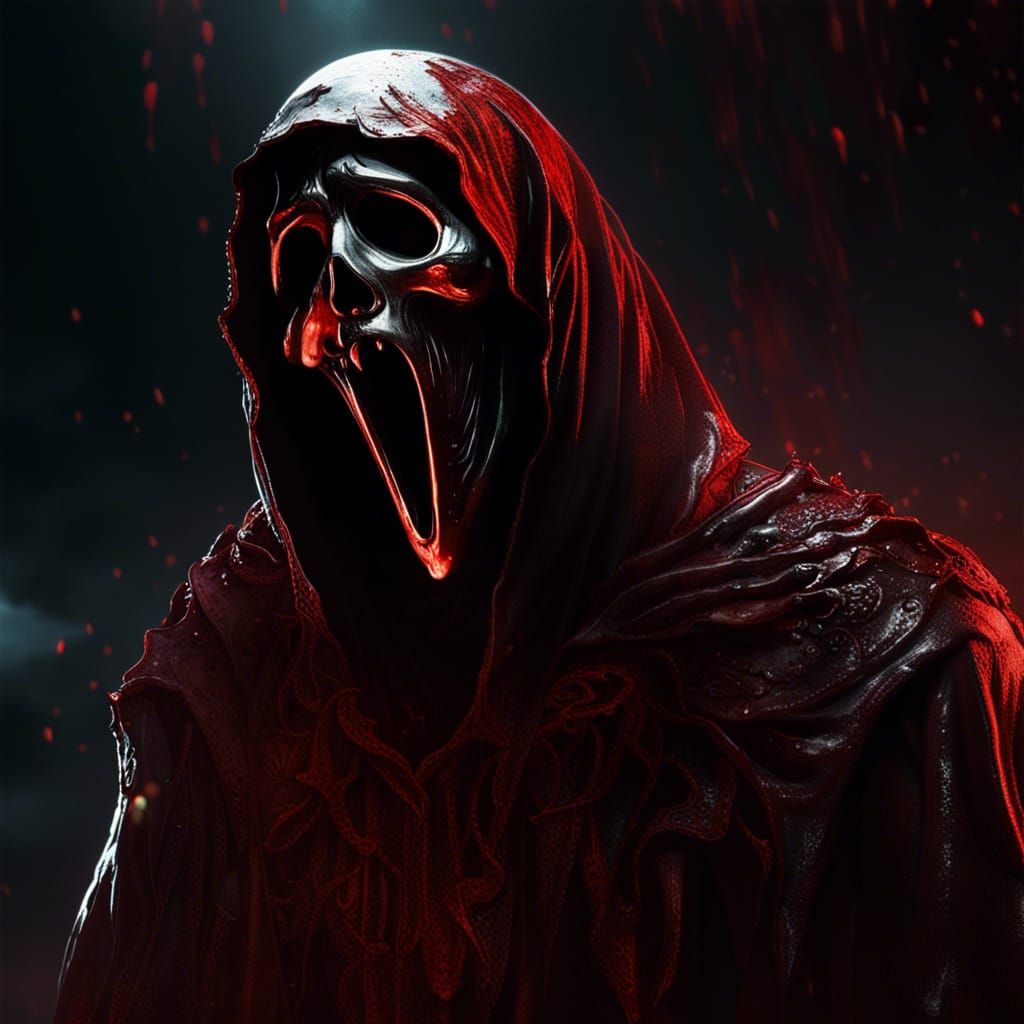 Ghostface Digital Art in Dark Fantasy Style