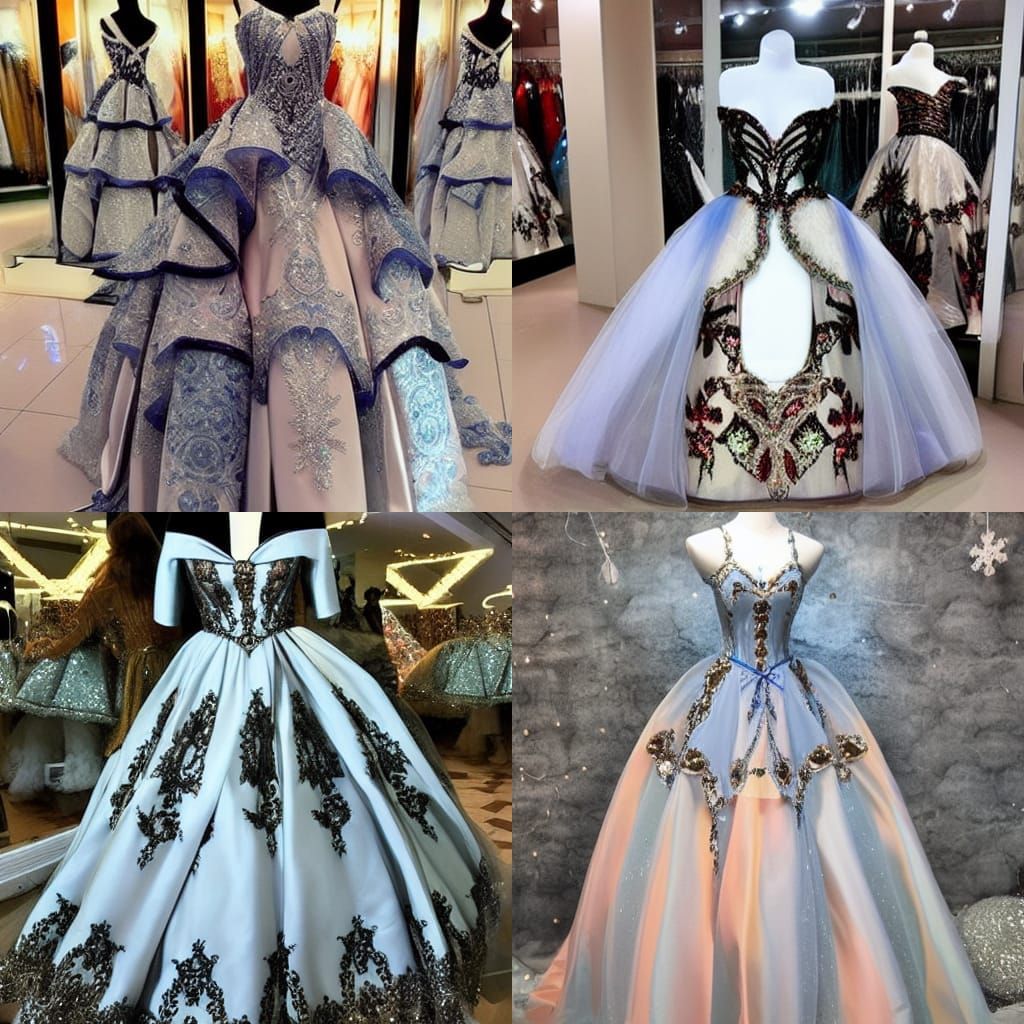 Winter Masquerade Ball Gown