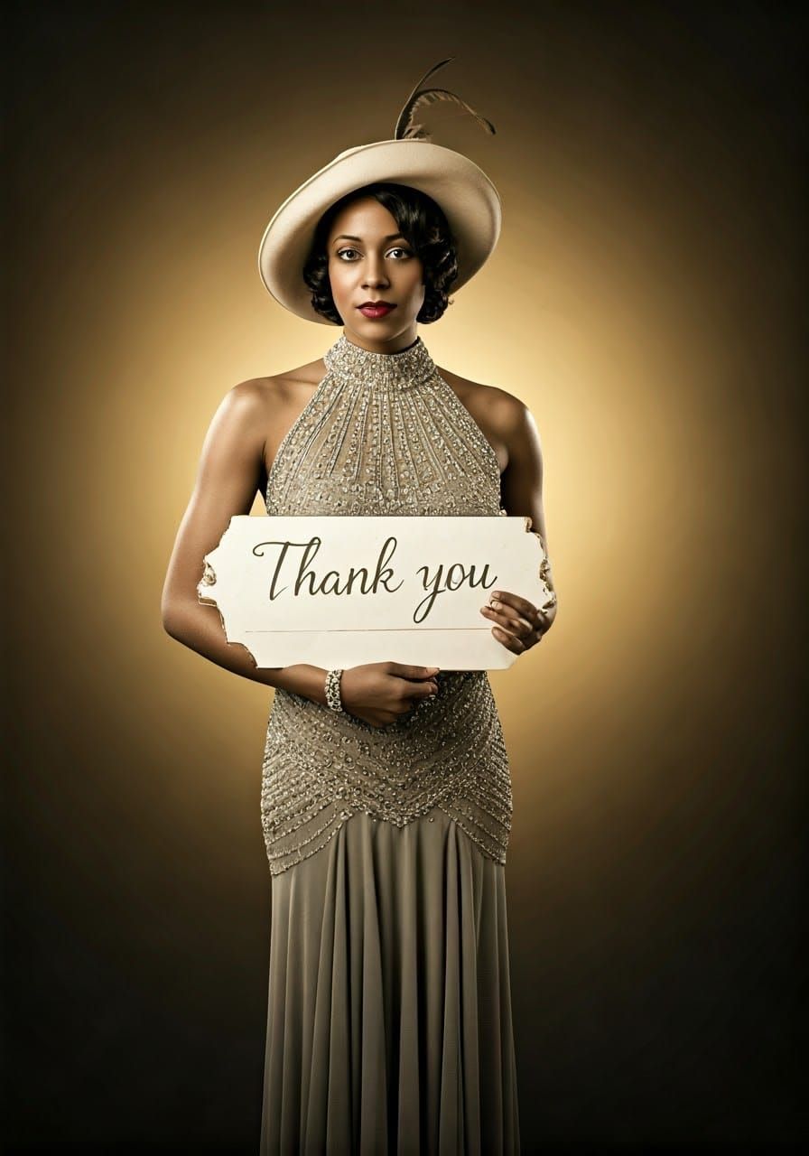 Elegant 1930s Portrait with Art Deco Elements