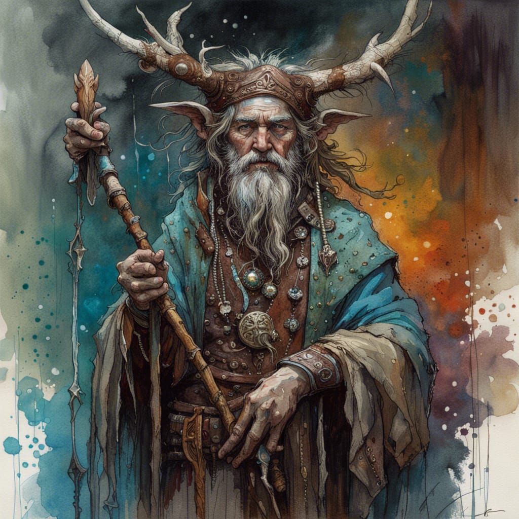 Water Genasi Druid Concept Art