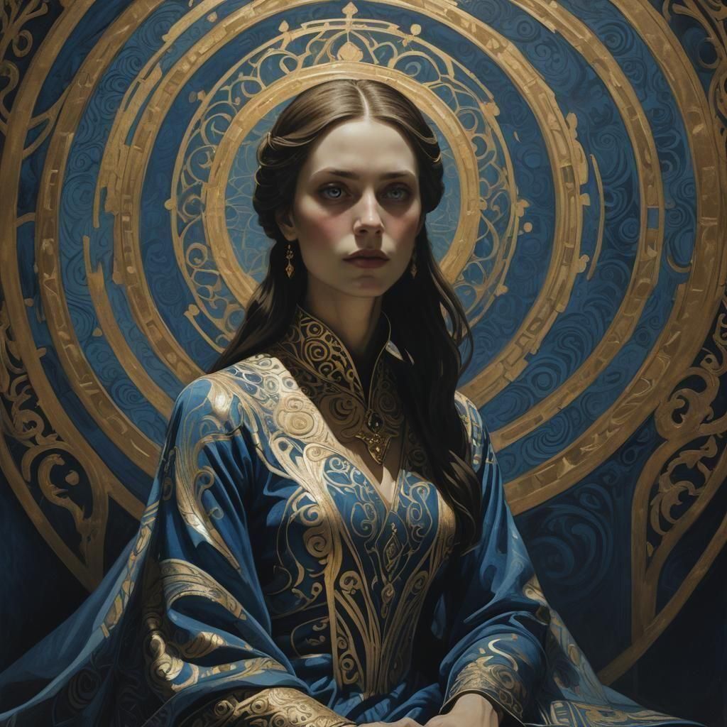 Fantastical Portrait as Detailed Matte Painting