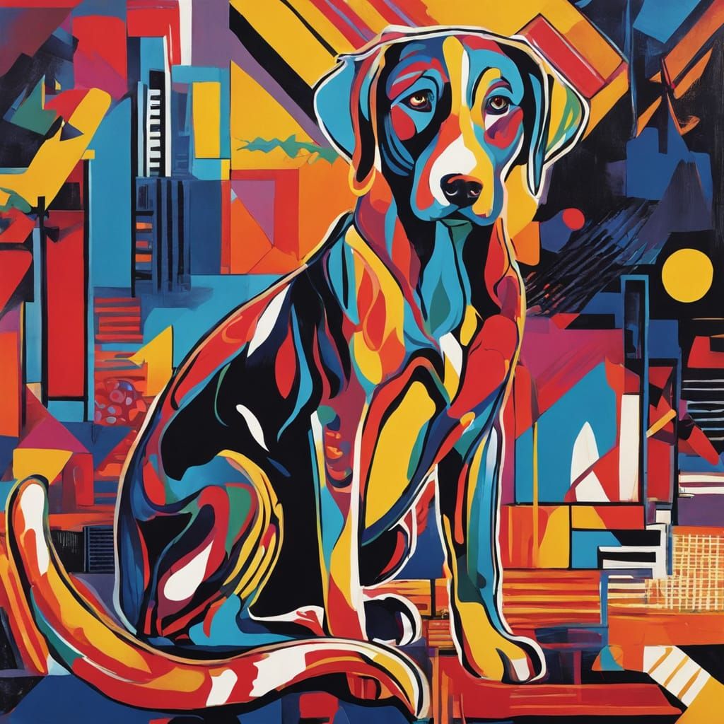 Expressionist Pop Art Labrador in Vibrant Colors