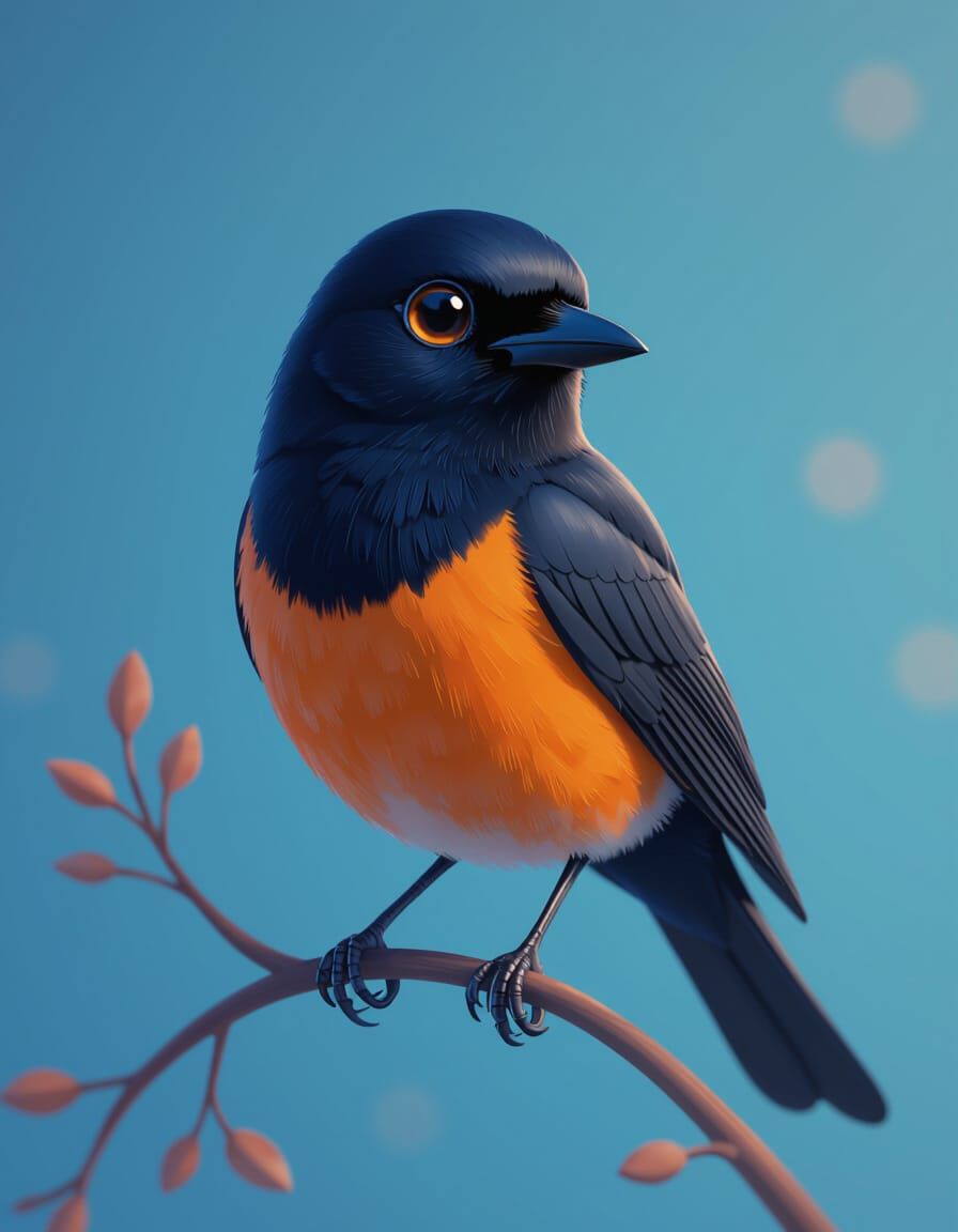 Robin Bird in Vibrant 3D Animation