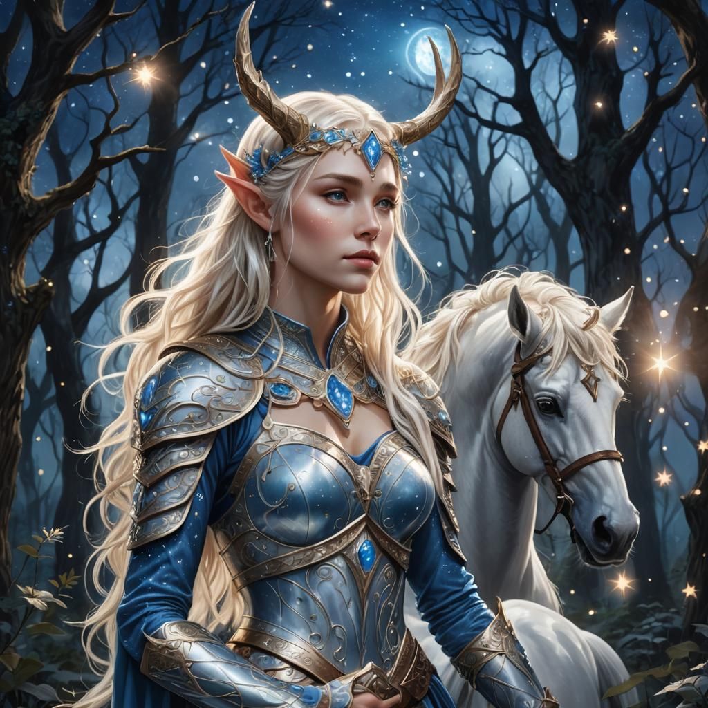 Mystical Centaur in Enchanted Forest, Fantasy Art