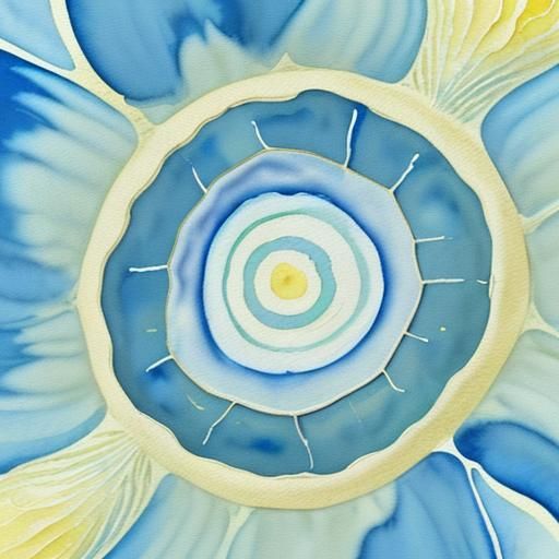 Diatom Close-Up in Gouache Style