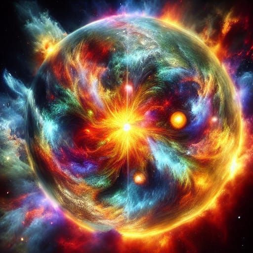 <lora:Insane light effects:1.0> Massive planet explosion