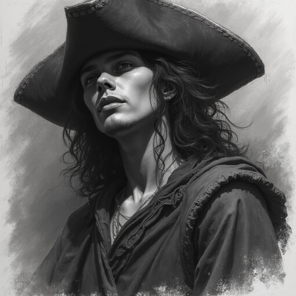 Pirate Portrait in the Style of Caravaggio