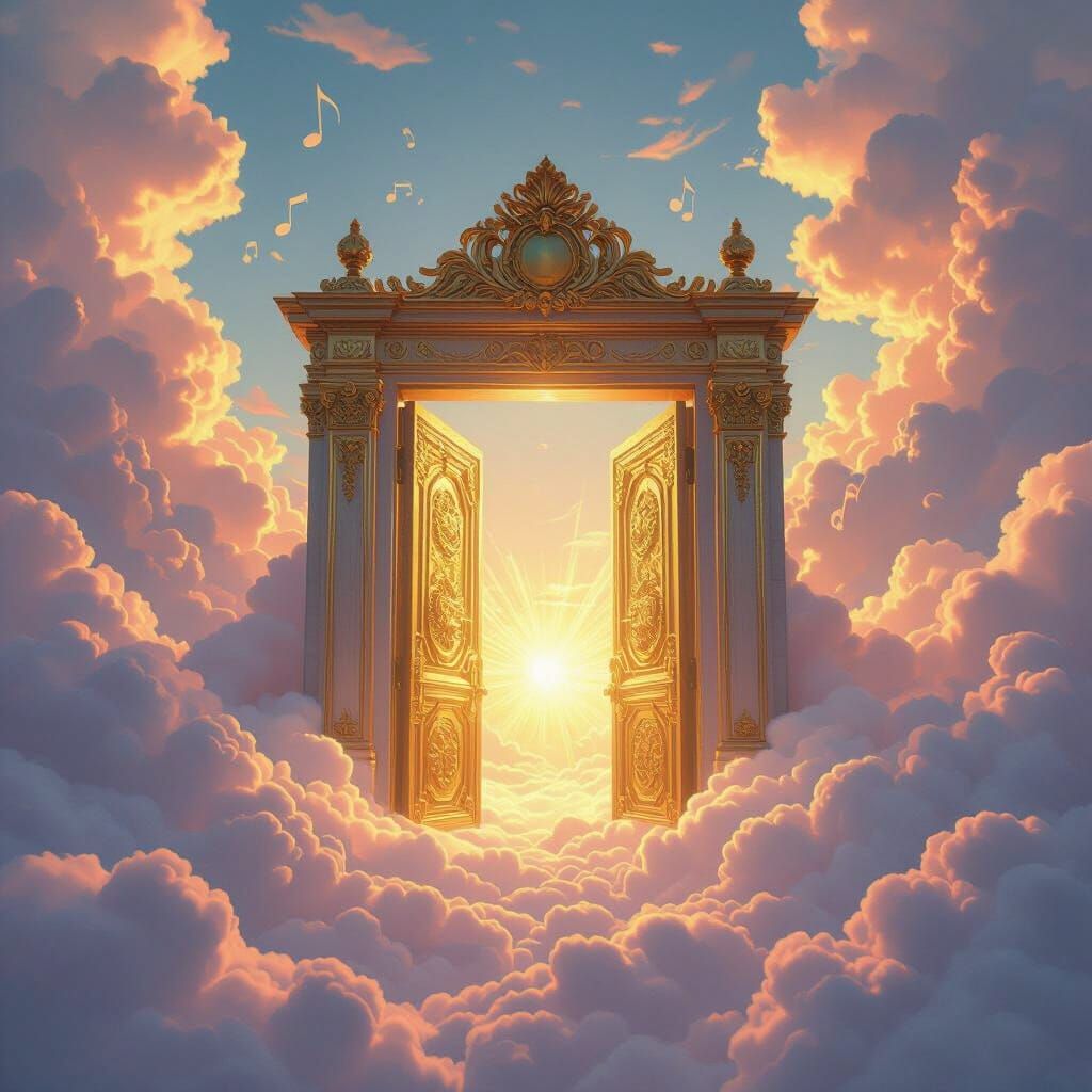 Magnificent Golden Gate Amidst Radiant Clouds