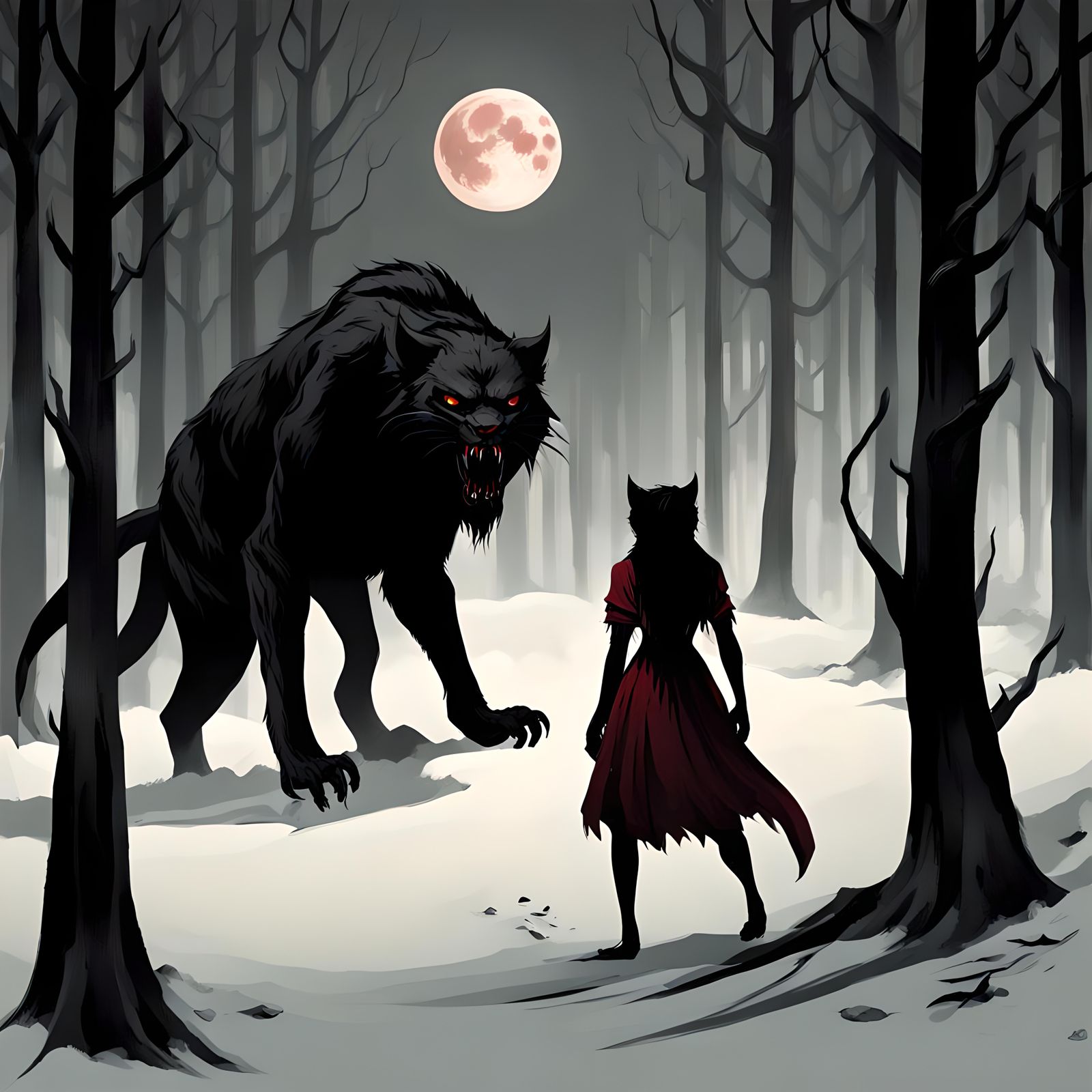 On the night of the blood moon, the werepanther stalked the innocent young girl. As they crept through the dark enchante...