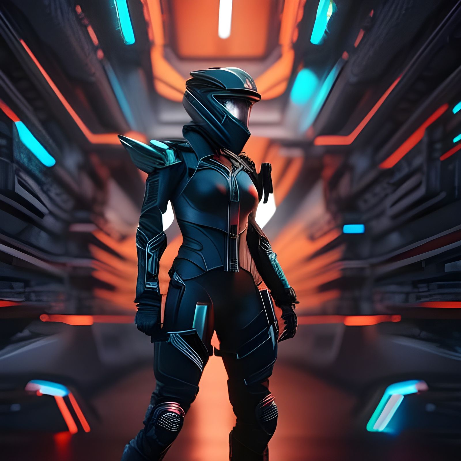 Futuristic combat armor