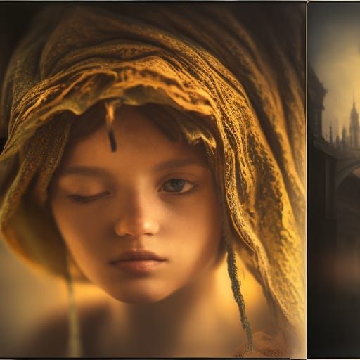 Christmas Market Artisans: Detailed Matte Painting
