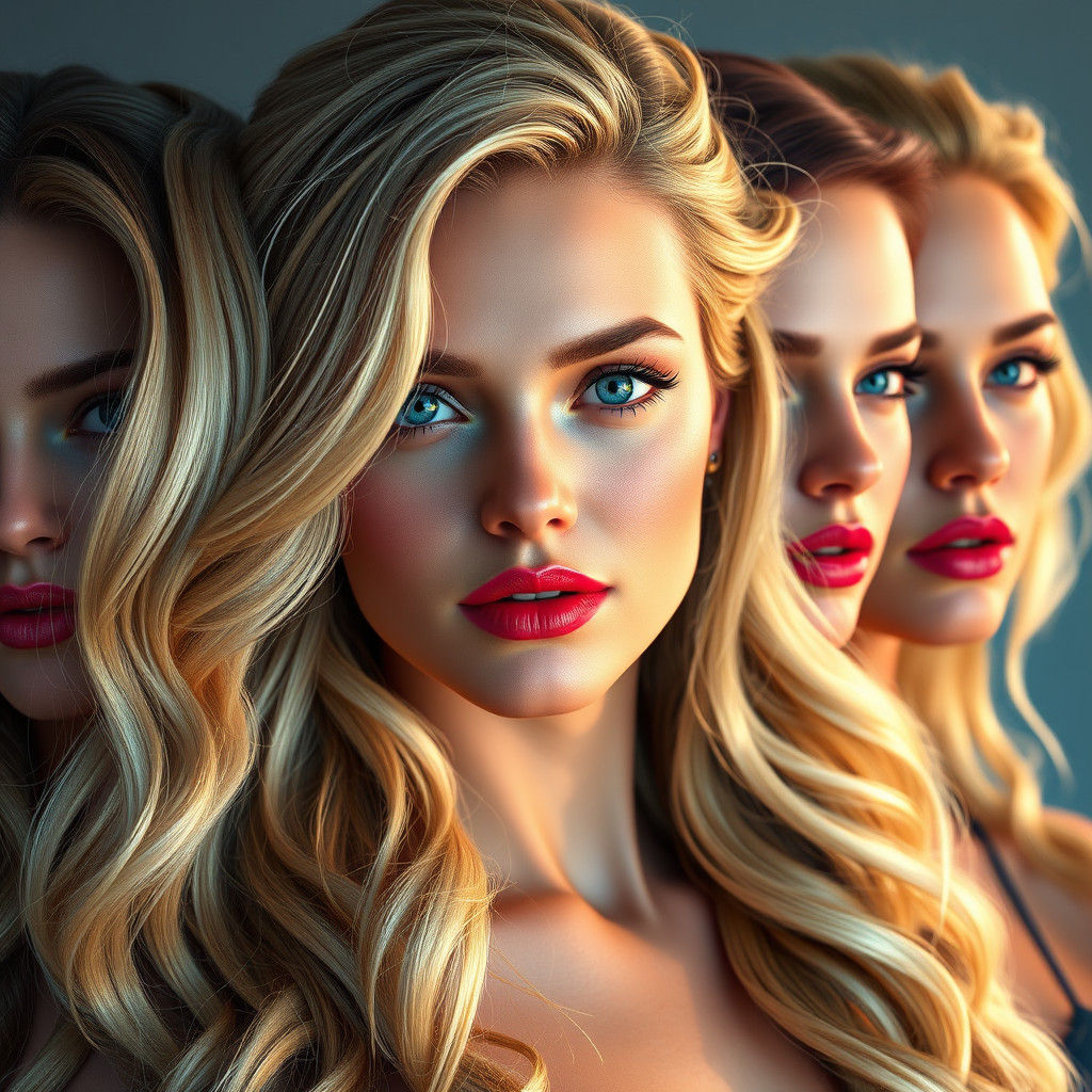 Blonde Beauties: A Hyperdetailed Portrait in Artgerm Style