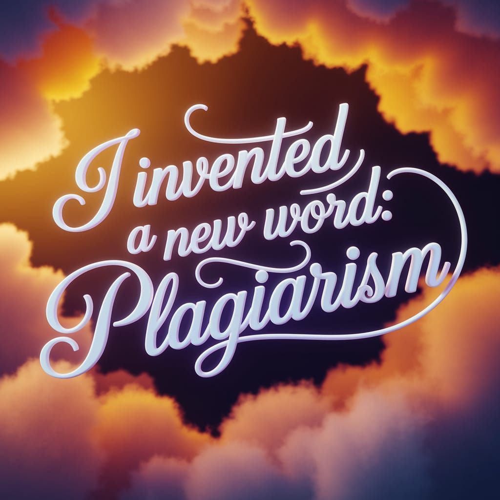 I invented a new word: plagiarism