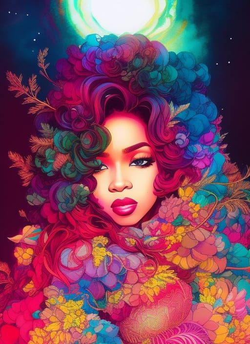 Papercraft Portrait of a Ghost in Vibrant Detail