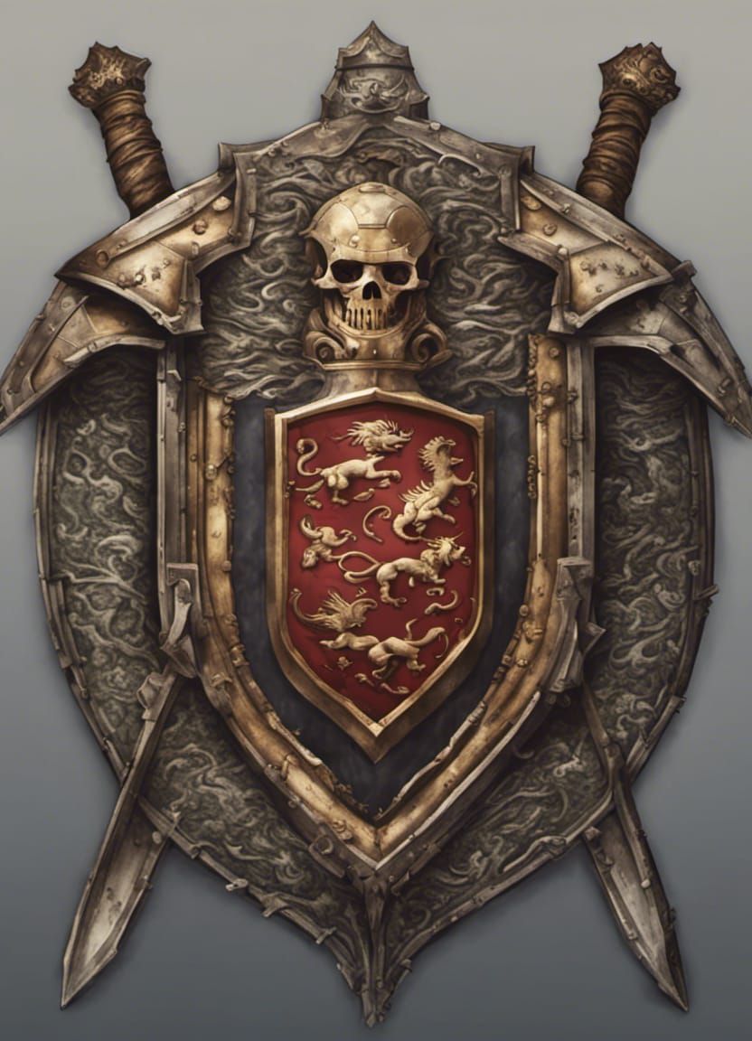 Medieval Mercenary Guild Blazon: Fantasy Concept Art