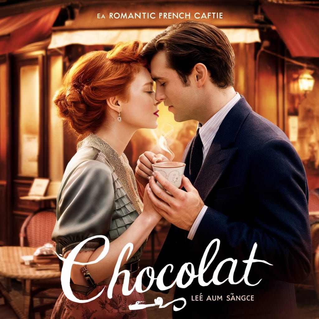 Romantic French Movie Poster for Chocolat