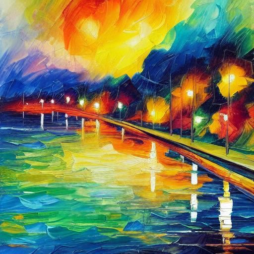 Colorful Self Portrait in Impressionist Impasto Style