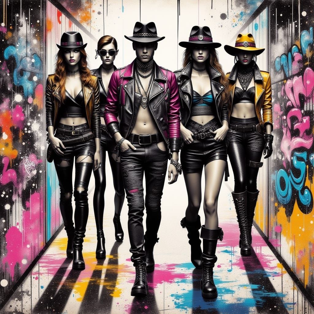 Graffiti-Inspired Fashion Runway