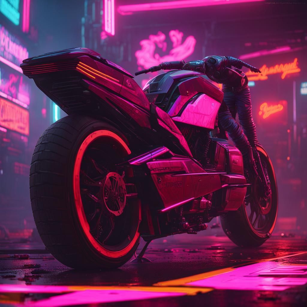 Cyberpunk Cityscape at Night in Synthwave Style