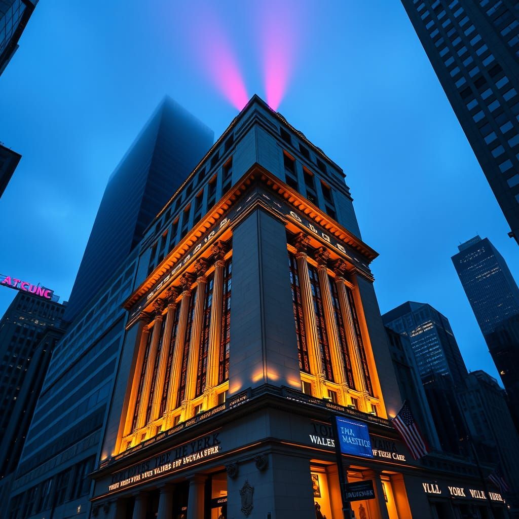 Imponente Paisaje de la Bolsa de Valores de Nueva York