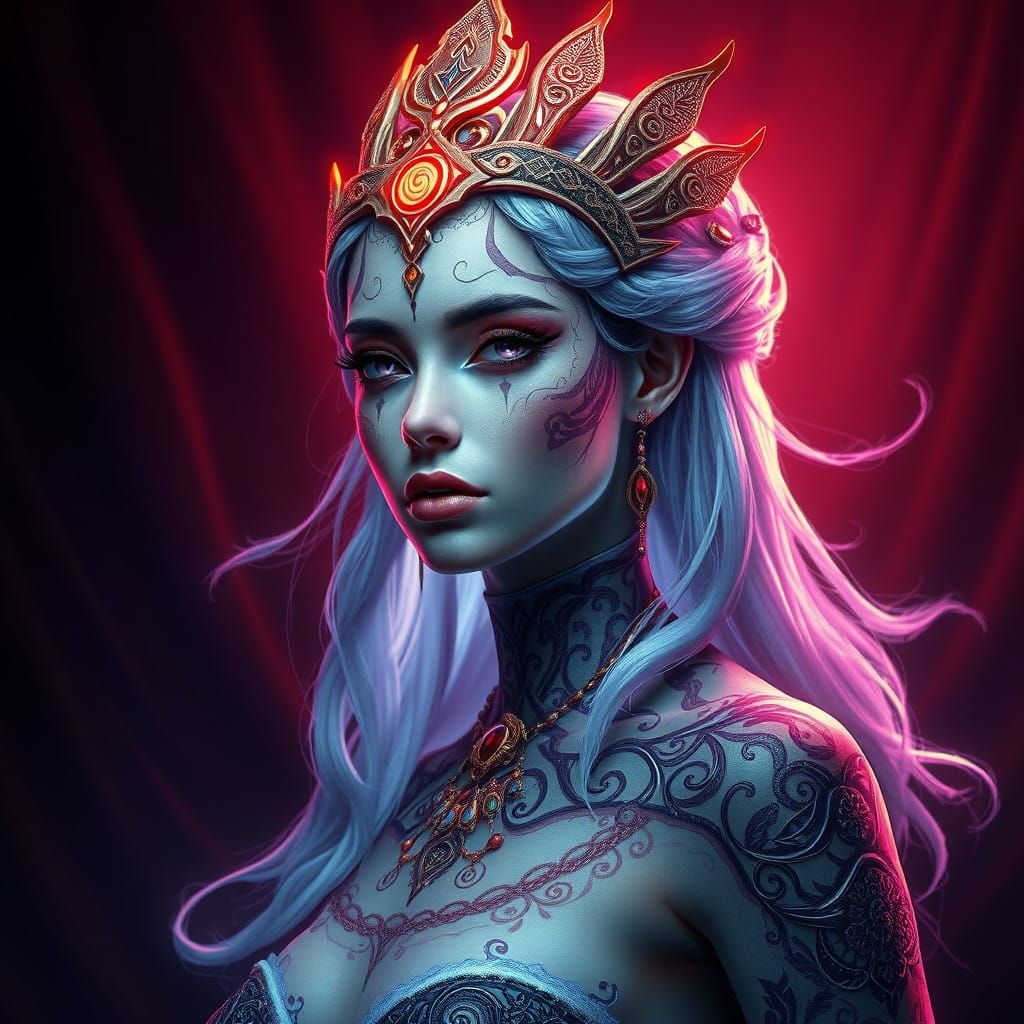 Mystical Regal Being in Ethereal Portrait