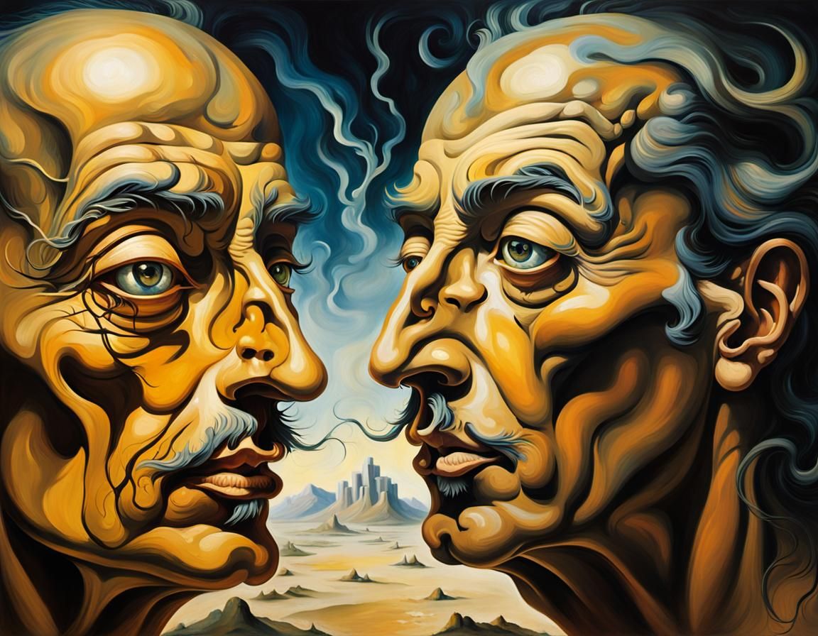 Surreal Faces Expressing Duality of Emotion
