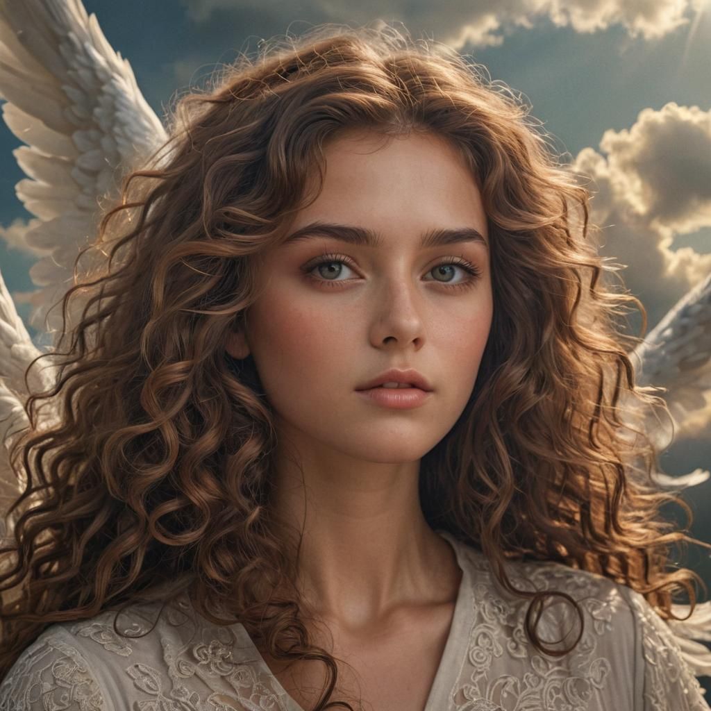 Beautiful Angel in Sunlight: Digital Matte Painting