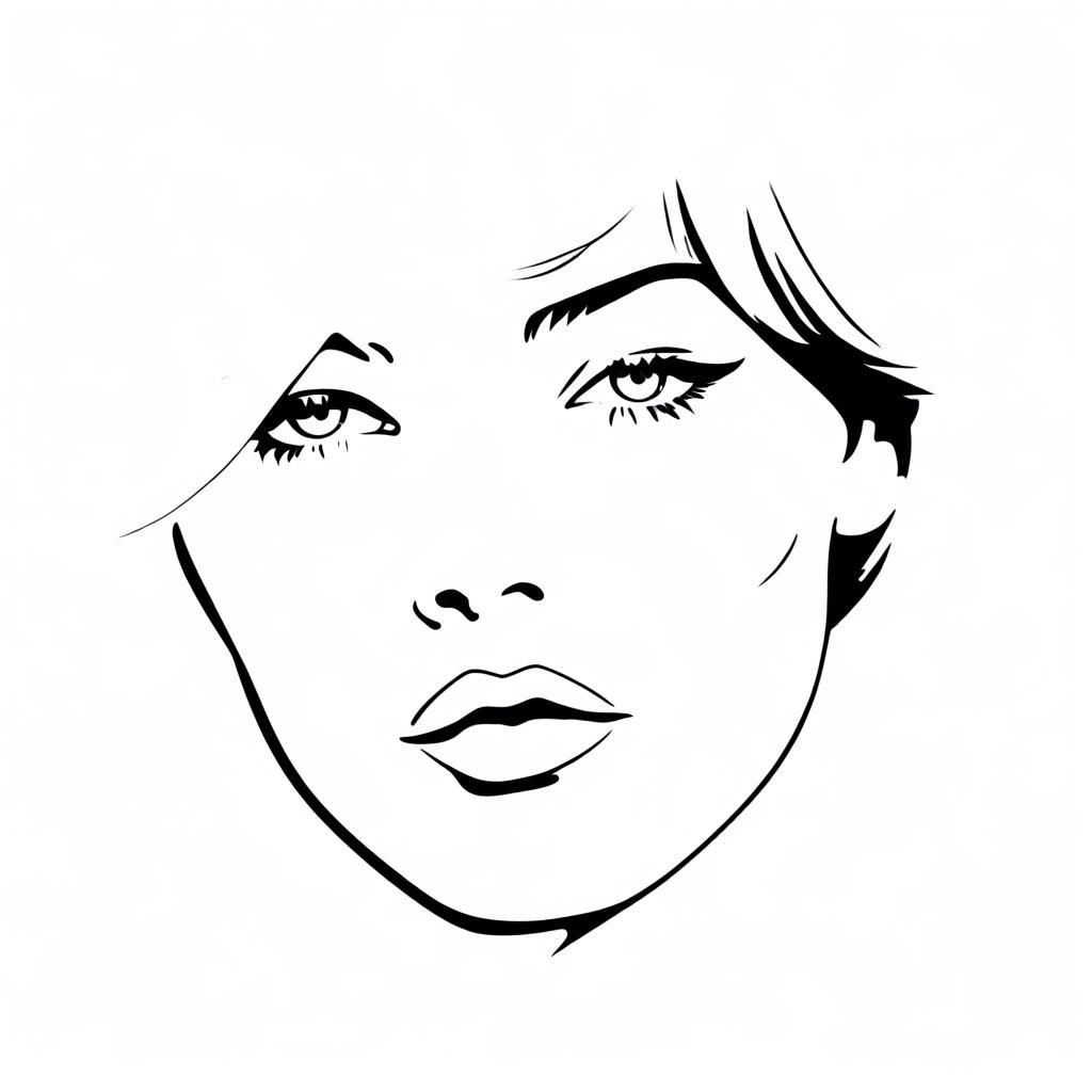 Brigitte Bardot: Elegant Line Art Portrait