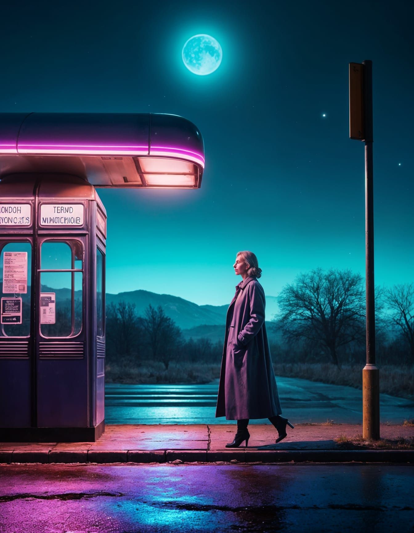 A Woman in Futuristic Abandonment