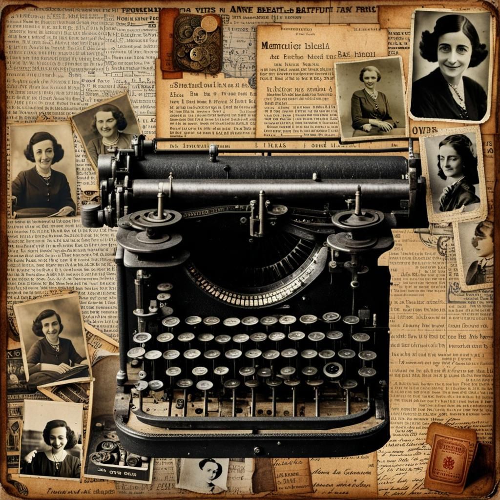 Anne Frank Collage in Steampunk Scrapbooking Style