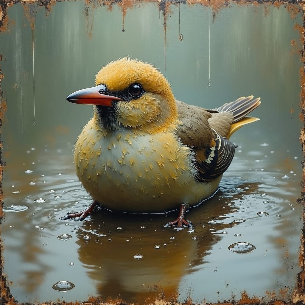 Bird in a Puddle