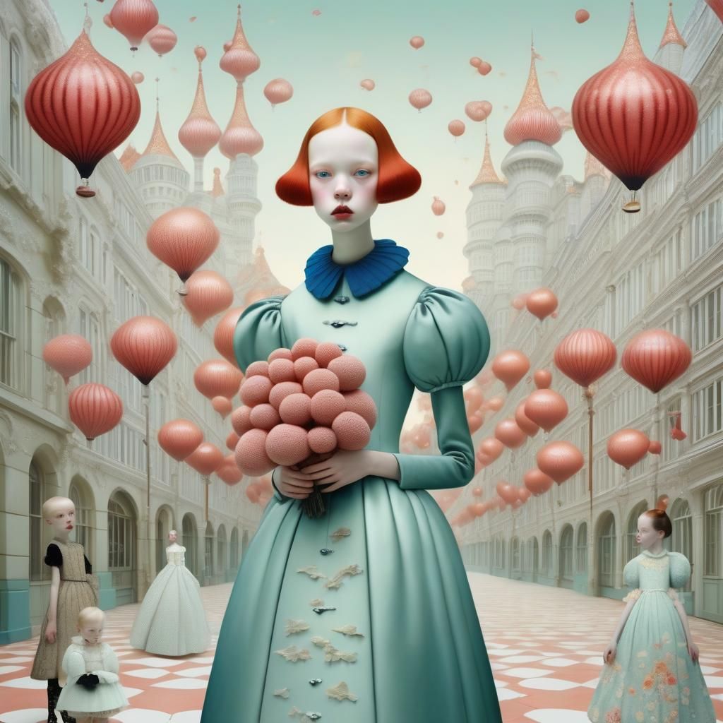 Surreal Fairytale Face in Digital Art Style