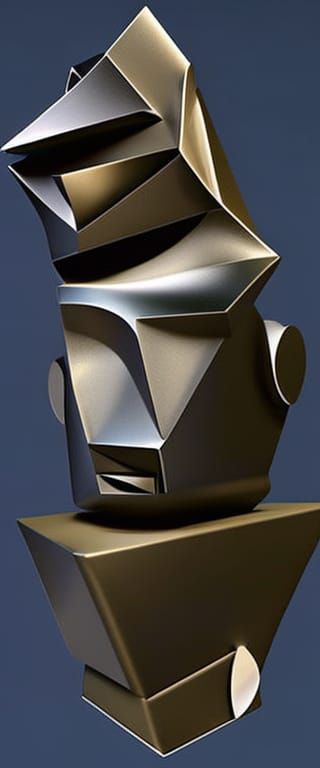 Escultura moderna cabeza humana