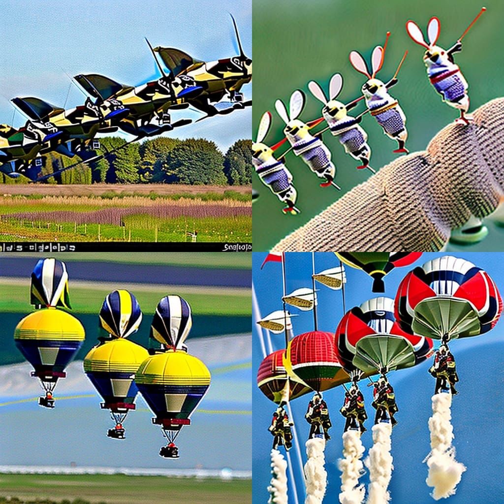 Rabbit Paratroopers in Action