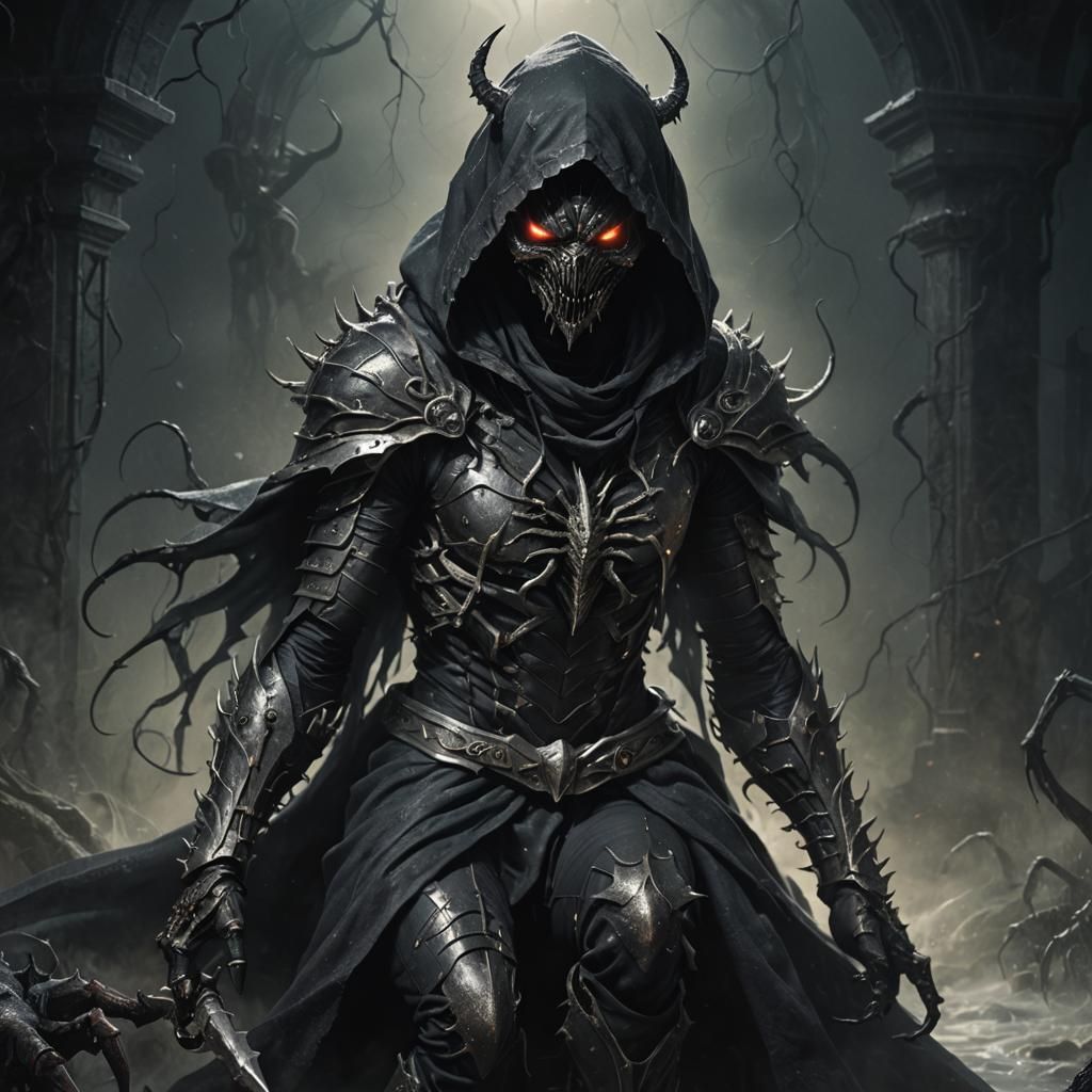 Malevolent Scorpio Arachnid Emerges from Dark Mists