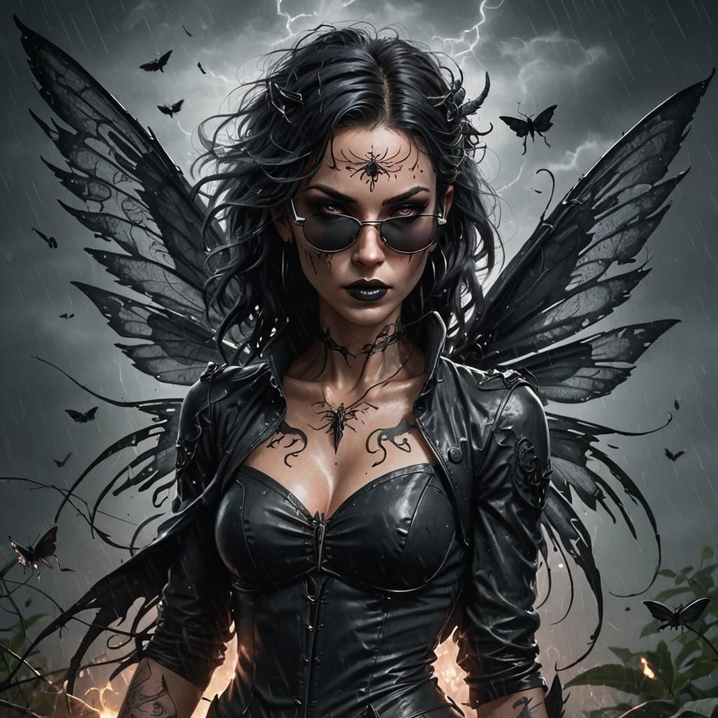 Sinister Murder Faerie with Dragonfly Wings