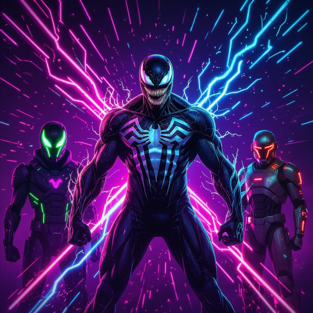 Venom: Happy Ending in Neon Cyberpunk Style