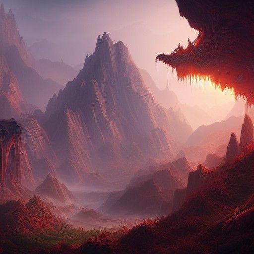 Fantastical Matte Painting in Deep Color