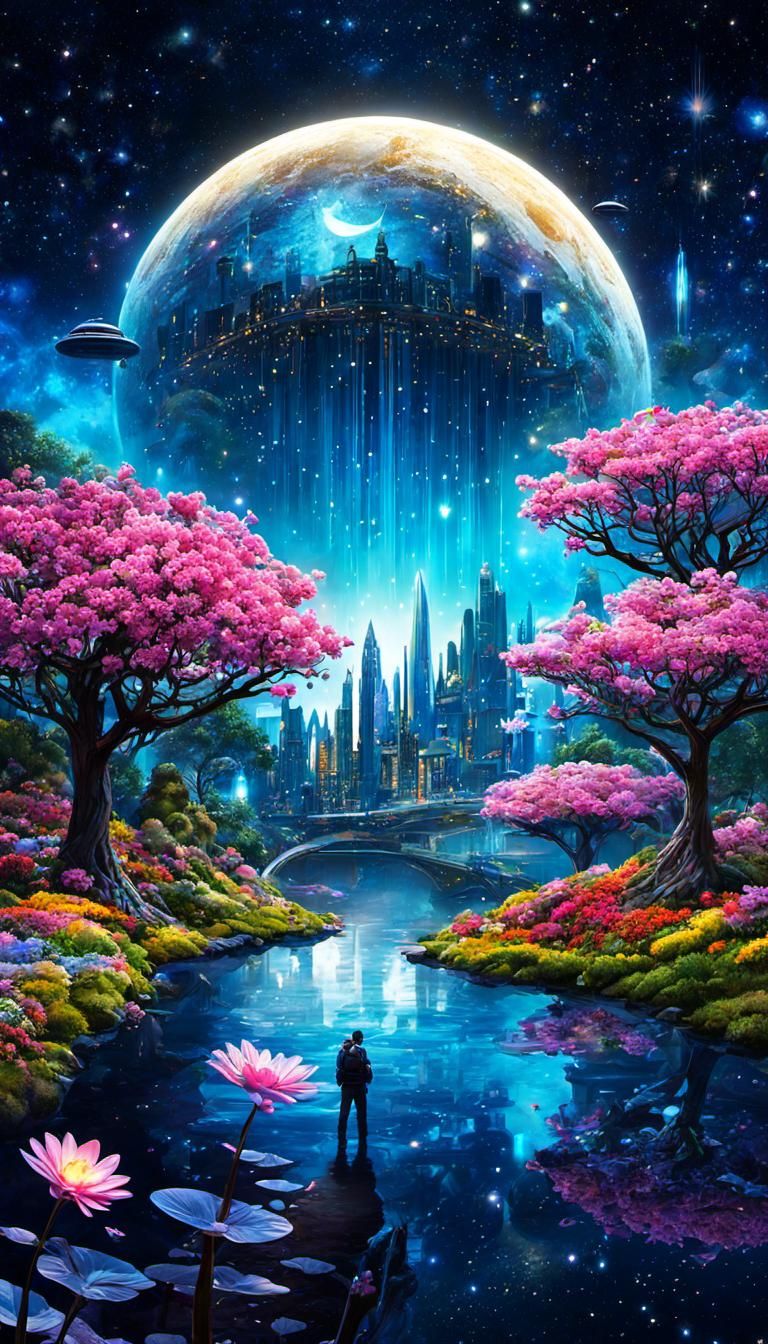 Sci-Fi Spring Adventure in Starry Flower Galaxy