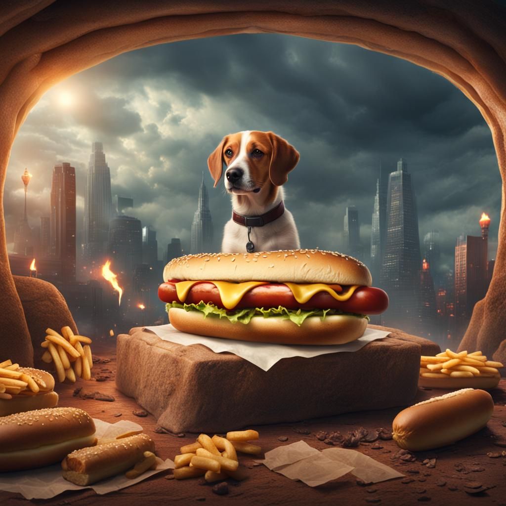 Dog in a Bun: A Digital Matte Painting