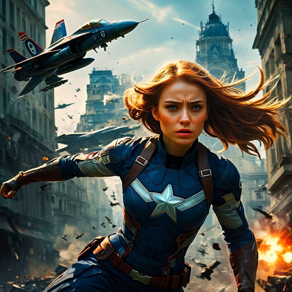 Life Is a war: captain America woman battles