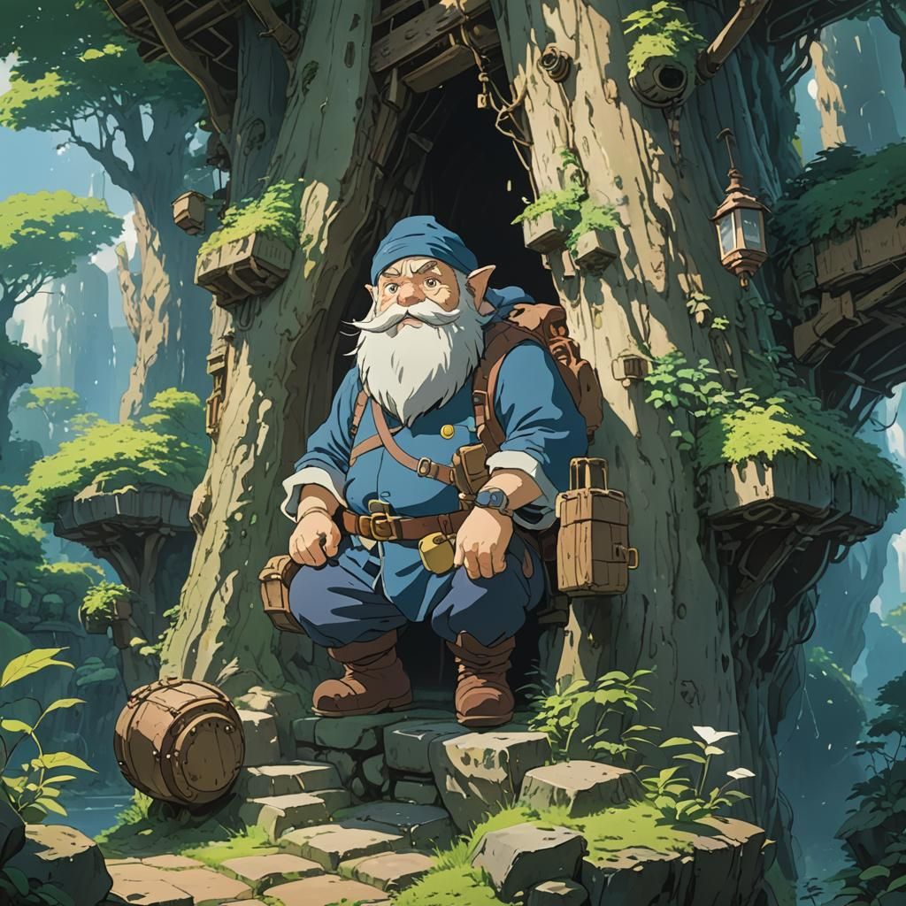 Dwarf in Anime Key Visual Style